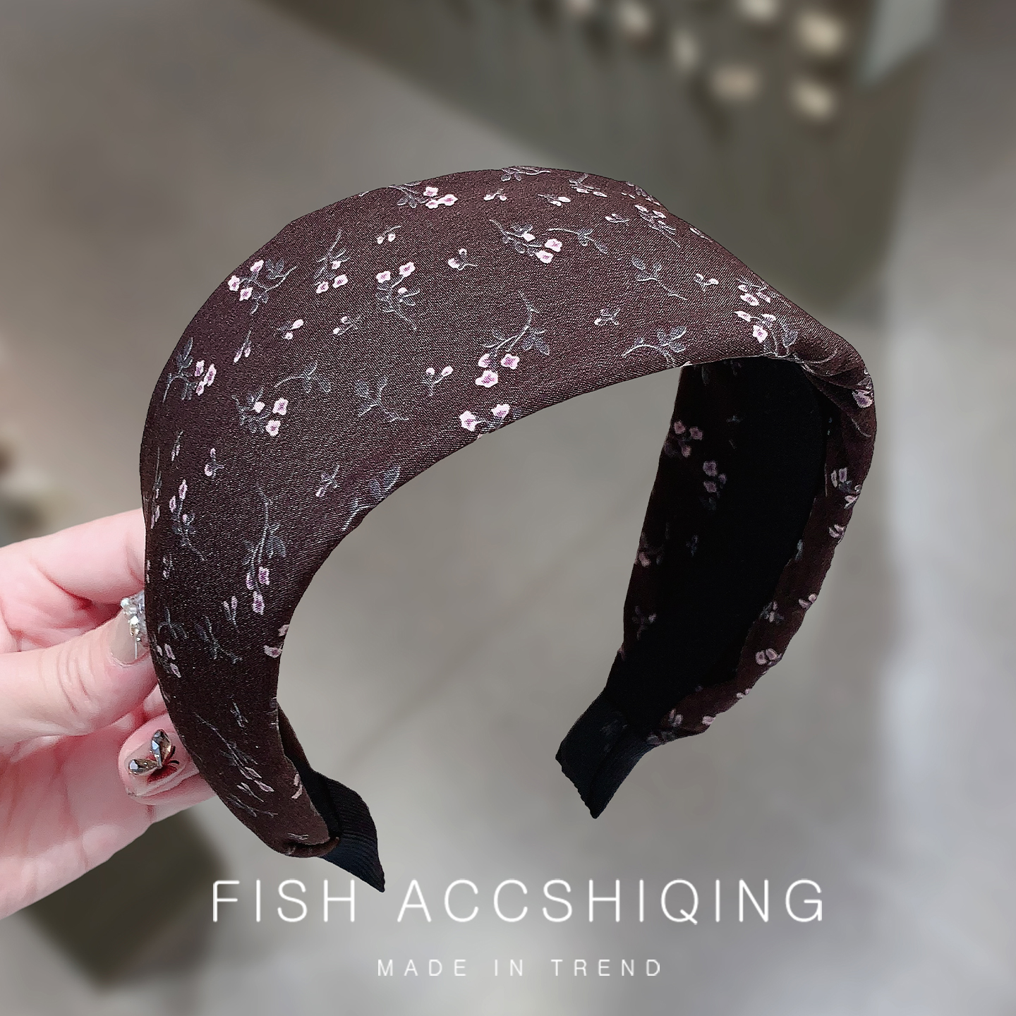 韩版宽边发箍女2025新款轻奢复古碎花发卡头箍高级感日常外戴发饰