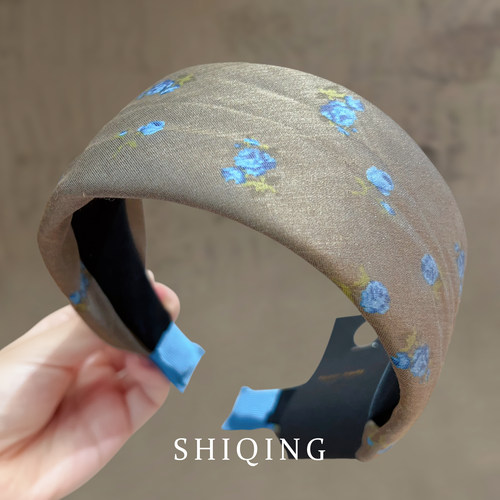 韩系高级感遮白发宽边带齿发箍