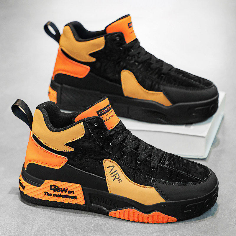 合成鞋业阿甘男鞋秋季防水防滑耐磨工地上班工作鞋干活运动黑色板