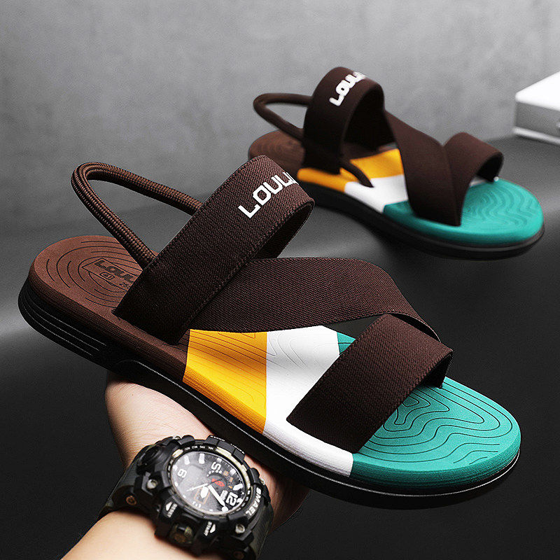 合成鞋业沙滩凉鞋男夏季外穿防滑防臭青少年开 车上班工作运动软