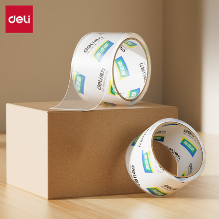 得力30321封箱胶带60mm*40y*50um(6卷/筒)(高透)宽胶带