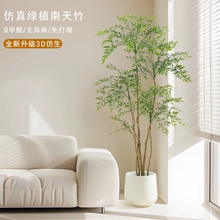 仿真南天竹假绿植装饰客厅仿生植物造景室内假盆栽落地摆件大型