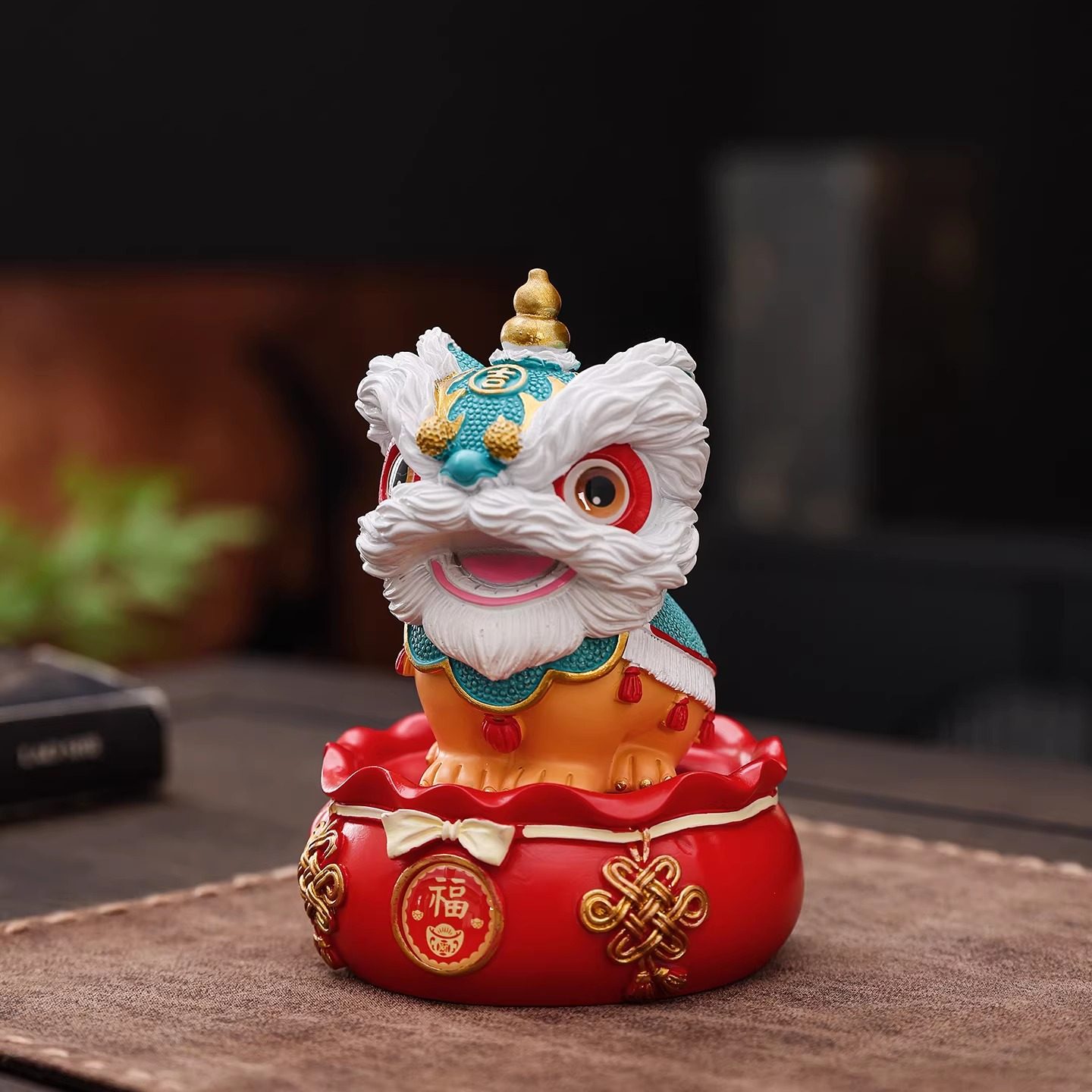 创意摆件国潮佛山舞狮醒狮高级感小众桌面茶桌装饰工艺品生日礼物,家居饰品,桌面摆件,淘宝优惠券,粉丝福利购,淘宝优惠卷