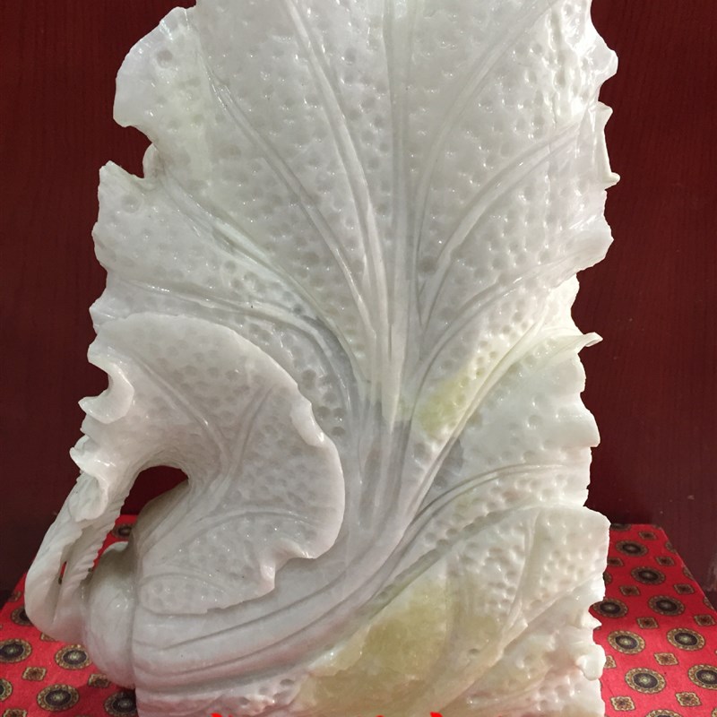 辽宁岫玉白菜摆件家居办公桌酒柜装饰品百财饰品摆件