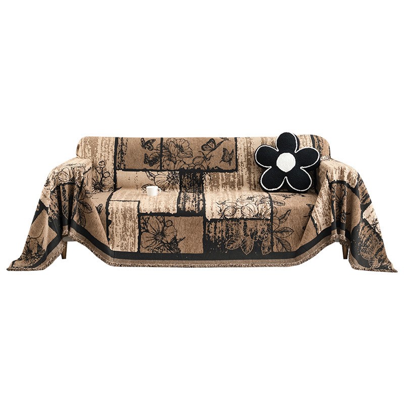 复古沙发盖布雪尼尔四季通用复古风沙发巾一整张全盖套罩垫沙发毯