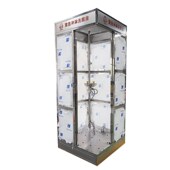 越翔定制304不锈钢室内玻璃推拉式 复合紧急冲淋房洗眼 落地式