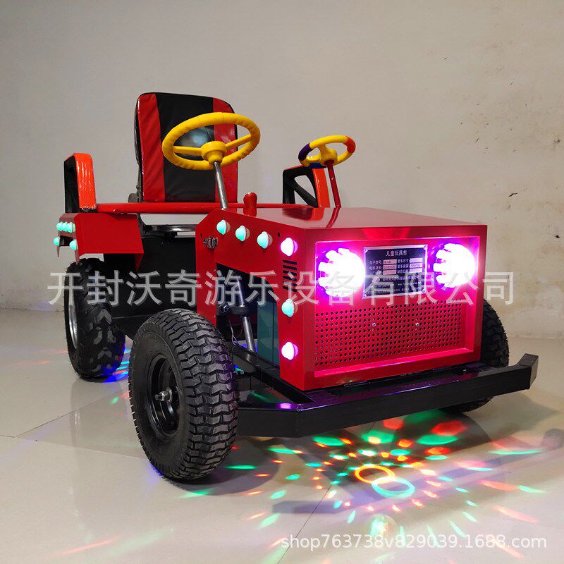 新款游乐车机甲飞机广场发光碰碰车儿童双人电动坦克卡丁广场摆摊