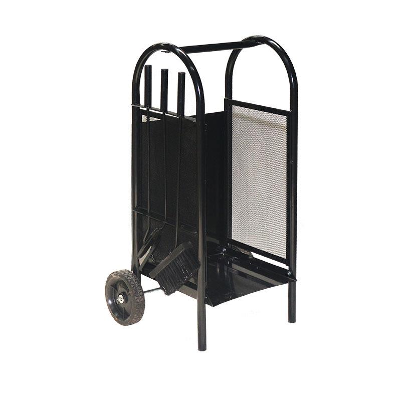 厂家产地一手货生产欧式TI-805带网壁炉车2轮小工具车壁炉用具