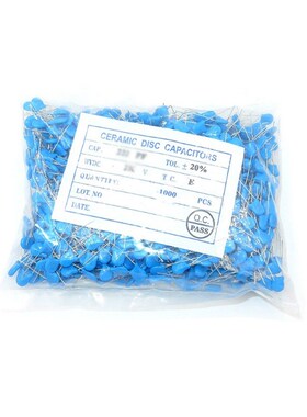 高压瓷片电容3KV820K 片径6mm 10% 82PF 3000V蓝色插件电容原厂