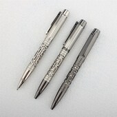 中性签字水笔创意造型镂空金属笔杆文创精致刻花高端圆珠笔礼品笔