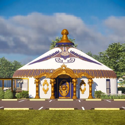 大型新款蒙古包帐篷户外农家乐餐饮防风保温地锅烧烤夜市景区饭店