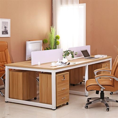 简约多人组合现代办公桌 电脑桌隔断4人位办公家具厂家