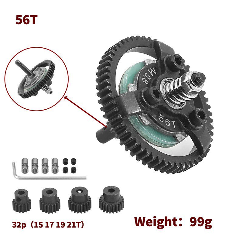 TRAXXAS SLASH 2WD 波箱齿轮0.8模套装=50T+52T+54T+56T+58T+60T