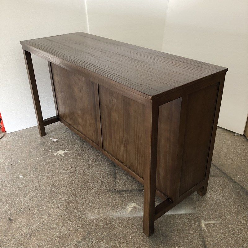 厨房中岛台料理台操作台餐桌开放式吧台复古实木客厅餐边柜储物柜