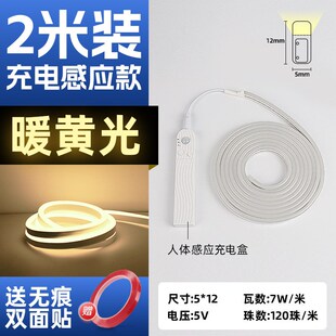 感应灯带床下充电式床底灯条悬浮床免接线人体自动不用插电的灯带