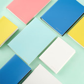 maruman满乐文SEPTCOULEUR活页本冥想系列双线圈笔记本 20孔A5A6彩色日记本子3mm方格记事本易撕线作业本