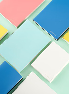 maruman满乐文SEPTCOULEUR活页本冥想系列双线圈笔记本 20孔A5A6彩色日记本子3mm方格记事本易撕线作业本