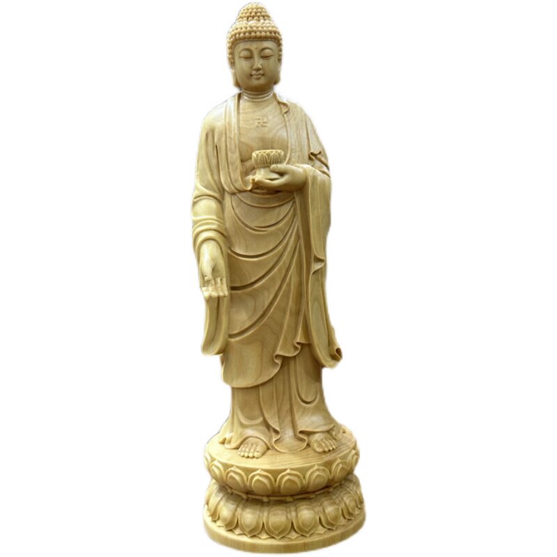 黄杨木雕佛祖摆件大日如来佛释迦摩尼牟尼佛像阿弥陀佛实木工艺品