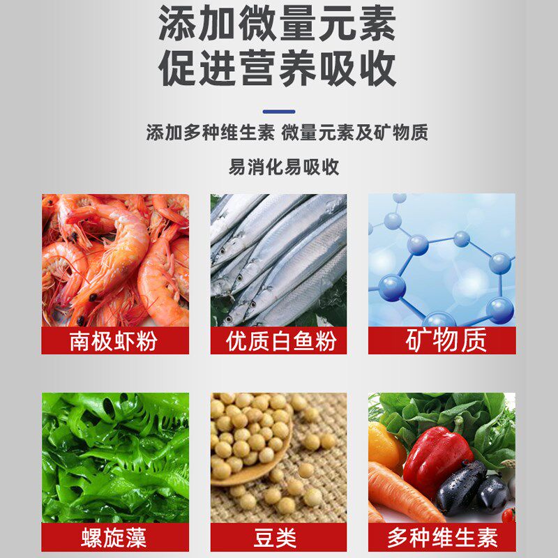 招财鱼饲料专用鱼食烂身地图鱼白战船鱼热带观赏鱼发财鱼鱼粮食防