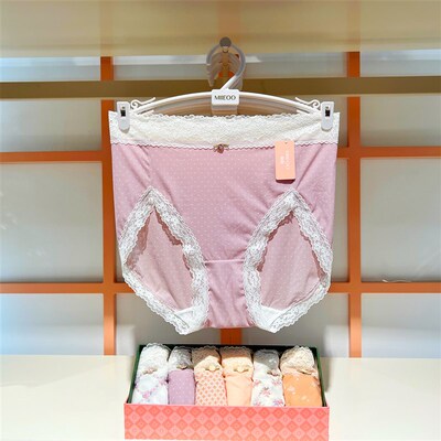 秘语新款女士内裤小森林的夏锦丝螺纹中腰高弹61825/6826/Z61825