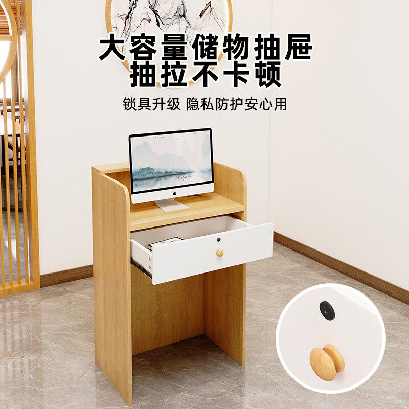 餐饮店收银台柜台简约现s代迷你小前台接待台小型店铺收银柜吧台