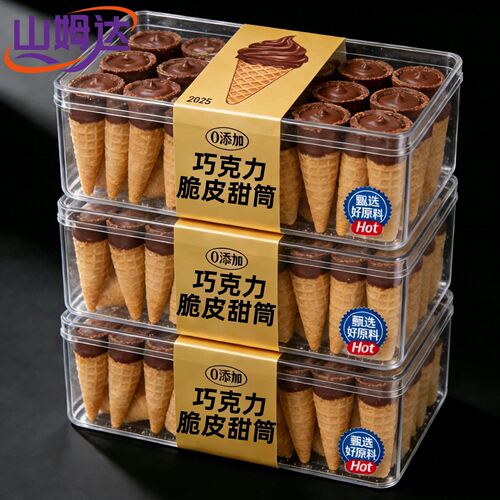 巧克力脆脆筒休闲儿童解馋甜筒