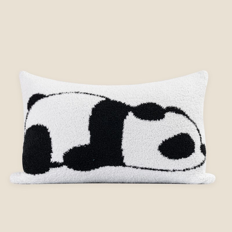 NEWC新宸优品 可爱卡通趴趴熊猫花花抱枕in客厅沙发卧室儿童腰枕