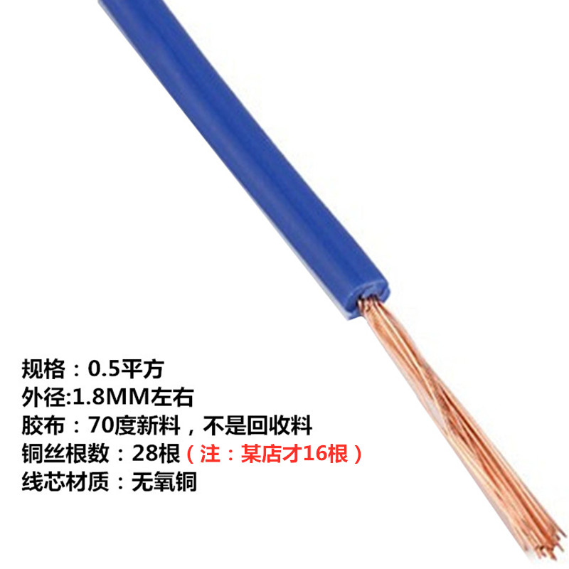 电线软线R电子线.排线多股铜芯线平方信号线控制线