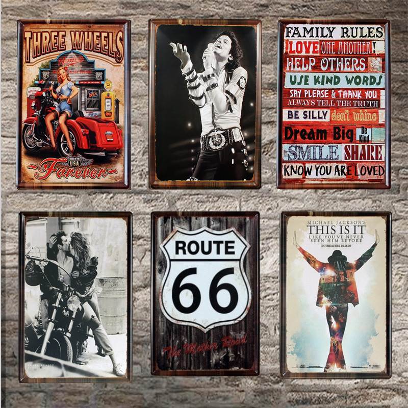 工业风大号铁皮画酒吧客厅装饰沙发背景墙铁艺画烧烤店墙面墙饰壁