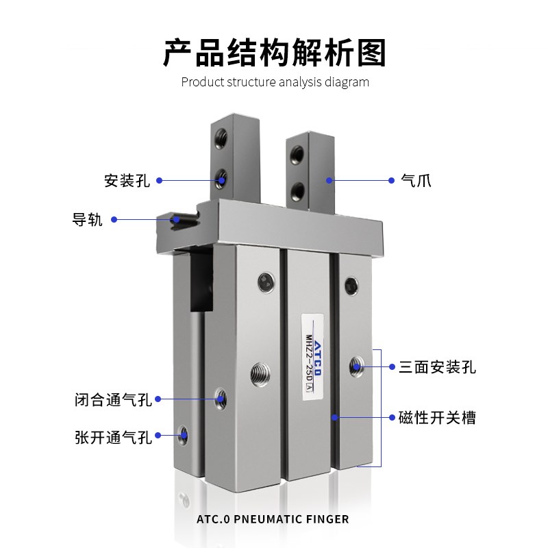 高频气动手指气缸MHZL2/MHZ2-D/10D 1D 20D D 2D D/D2/D