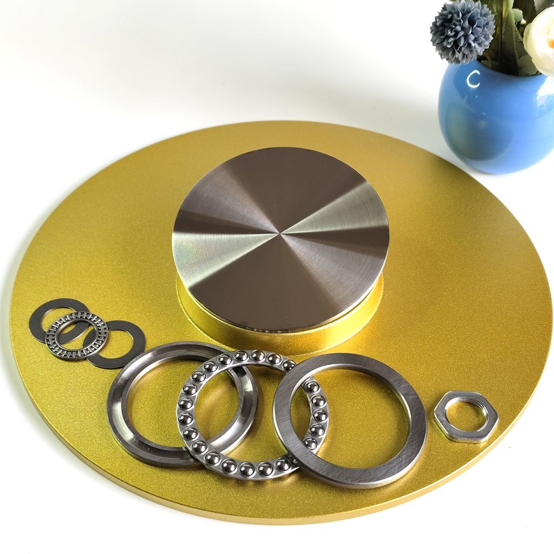 圆桌铝合金转盘底座家用钢化玻璃转盘底座配件圆形酒店转盘底座