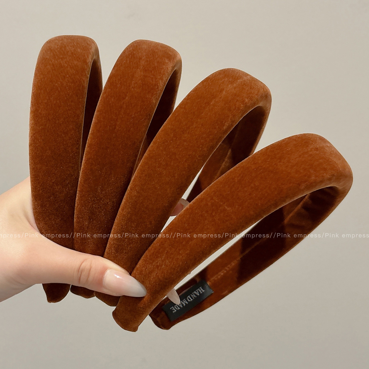 秋冬南瓜色丝绒发箍女2025新款高颅顶压发洗脸头箍头饰高级感发捆