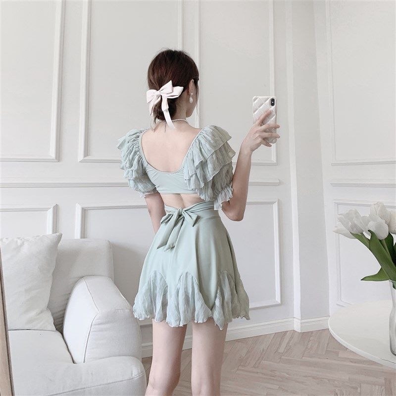 少女时间2023新l款游泳衣女款泡温泉高级感遮肚显瘦保守分体网红,运动/瑜伽/健身/球迷用品,分体泳衣,淘宝优惠券,粉丝福利购,淘宝优惠卷