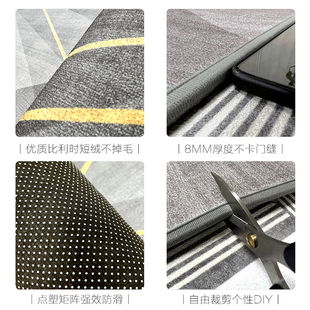 法式入户门地垫2023新款v客厅门口脚垫可裁剪进门玄关地毯耐脏高