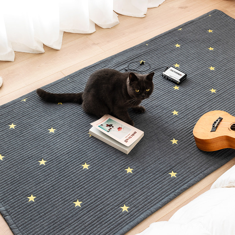 水洗全棉刺绣地垫多p功能卧室床边地毯客厅沙发茶几脚垫可机洗,居家布艺,家用脚垫,淘宝优惠券,粉丝福利购,淘宝优惠卷