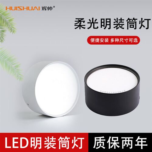 辉帅照明明装筒灯2218-9E 铝材30W大功率吸顶筒灯