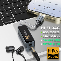 CS43198便携式解码器耳放Typec小尾巴DAC数字DSD256HiFi无损音乐