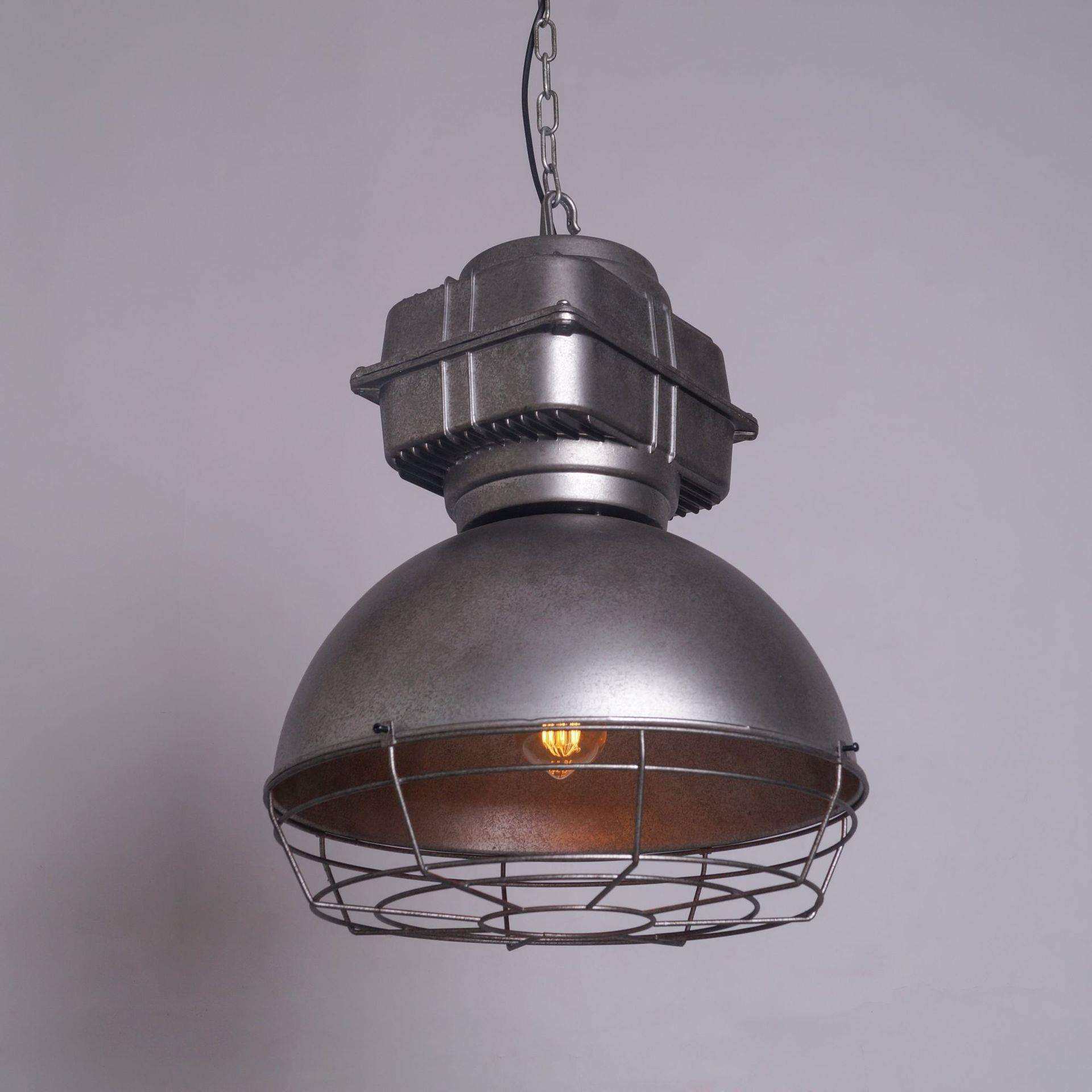 复古工业风loft铁艺工矿灯餐厅客厅朋克LED吊灯装饰灯具复古做旧