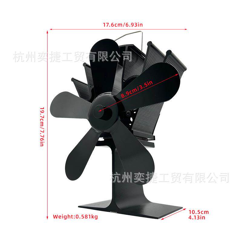 热循环壁炉风扇家用欧美热动力耐高温大风量室内热能发电壁炉风扇