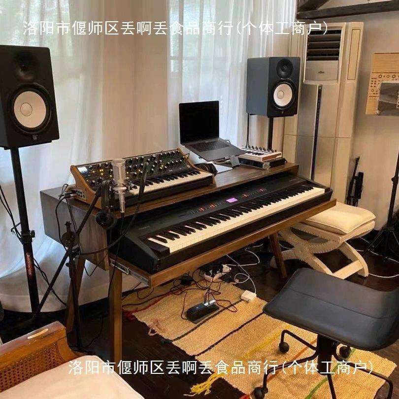 键盘电子琴桌现代编曲桌工作台家用琴架琴桌电钢琴推拉电脑桌木无