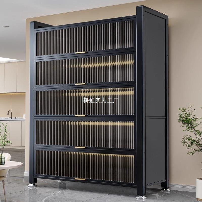 家用餐边柜橱柜厨房置物架落地多层收纳柜碗柜多功能防尘储物柜子