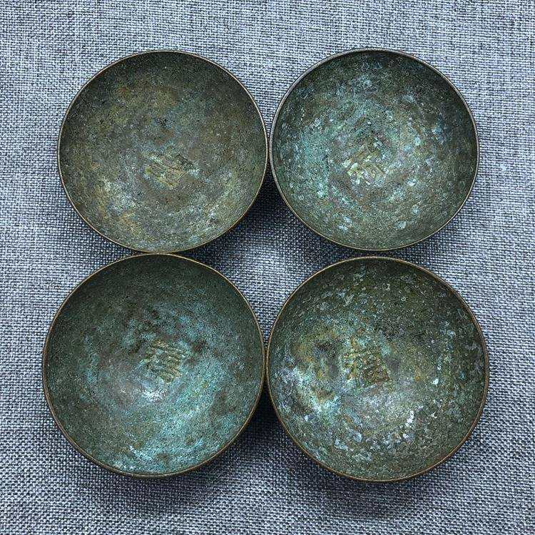 仿古古玩杂项收藏复古铜器小碗福禄寿喜碗龙凤碗一套四个,畜牧/养殖物资,畜牧/养殖器械,淘宝优惠券,粉丝福利购,淘宝优惠卷