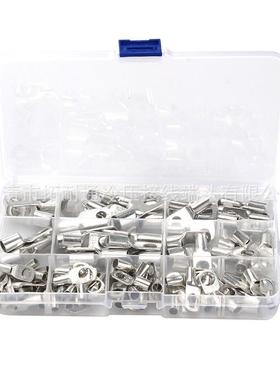 电商100PCS盒装SC窥口接线端子铜接线鼻子组合冷压接线端子