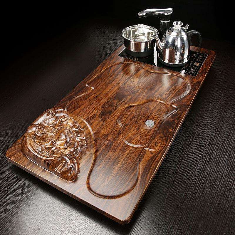 紫砂茶具套装家用客厅轻盈一体全自动烧水壶电磁炉泡茶台家用茶盘