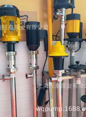 上海旺泉HD-A4+SS316L-1000HV500-BN气动立式螺杆泵、气动抽胶泵