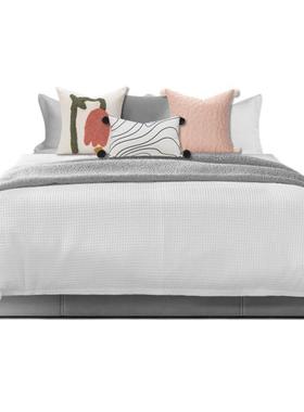 样板间女儿房床品家具展厅可爱公主风床上用品粉色抱枕橙色抱枕