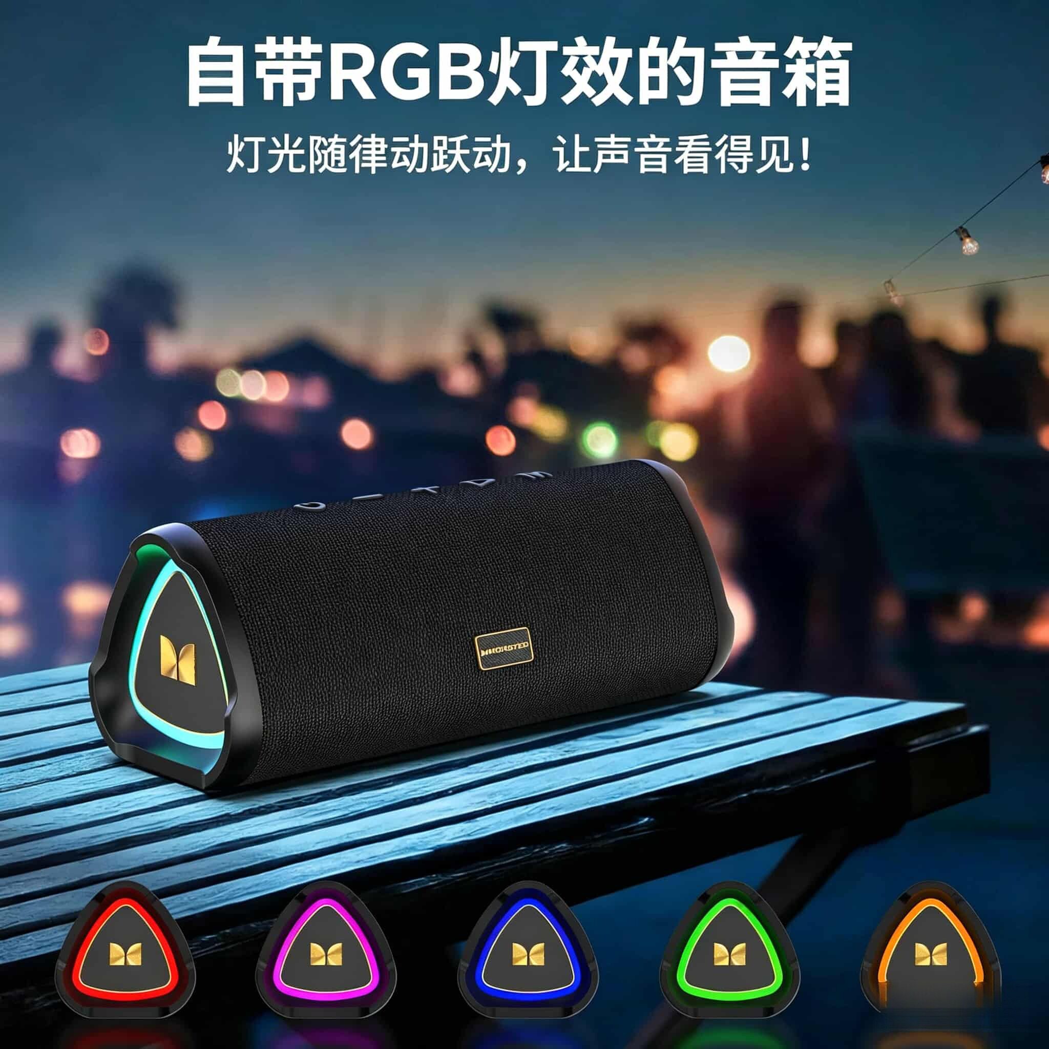 MONSTER/魔声Prism蓝牙音响超长续航IPX6防水低音炮露营室内通用