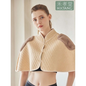 秋冬加绒保暖护肩宝妈坐月子披肩产后喂奶全棉斗篷护肩颈防寒坎肩