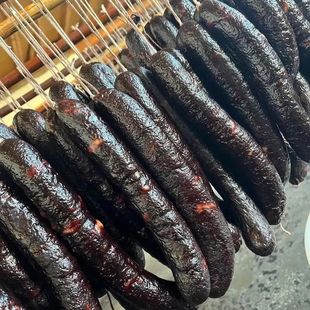 云南特产 糯米血肠 施甸风干猪血肠糯米肠500g装傣族风味血肠真空