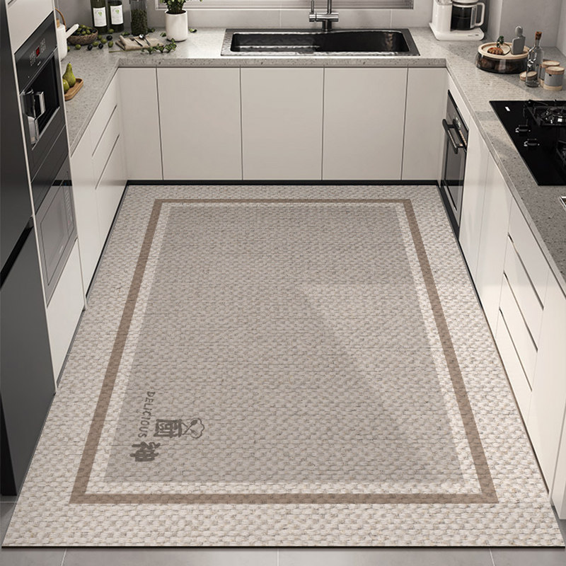 整铺厨房地垫子全铺防滑防油防水可擦免洗2023新款专用地毯免清洗